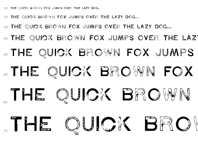 1938 Stempel font waterfall